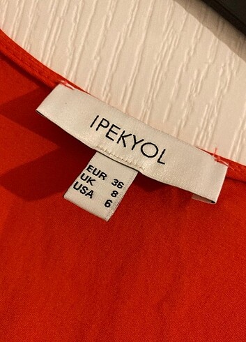 İpekyol kırmızı elbise