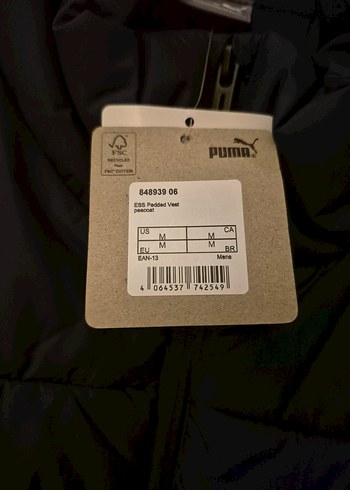 Puma Puma Erkek Mavi Kapitone Yelek Fermuarlı