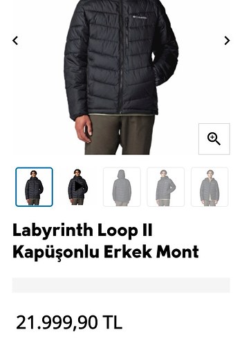 Columbia Siyah Kapüşonlu Erkek Mont - Görsel 7