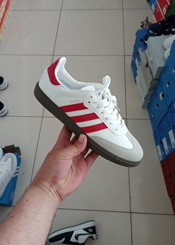 Adidas Beyaz Kırmızı Samba Kadın Spor Ayakkabı
