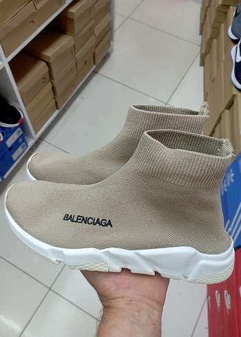 Bej Elastik Street Wear Kadın Spor Ayakkabı