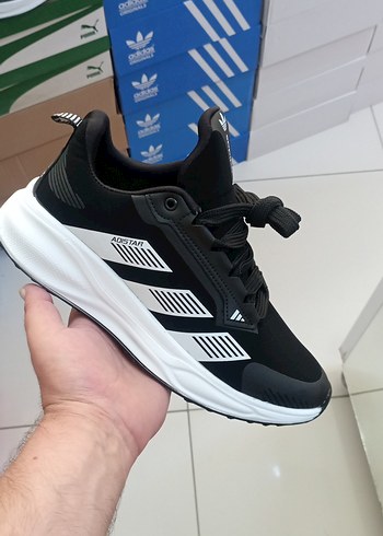 Siyah Zebra Desenli Erkek Spor Ayakkabı