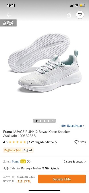 Puma spor ayakkabı