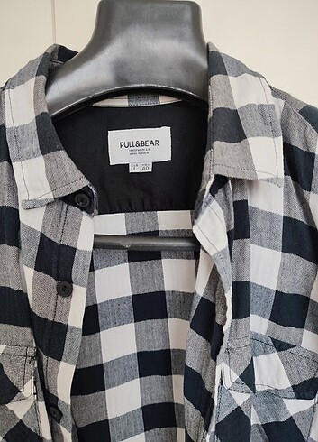 l Beden siyah Renk Pull and bear erkek gömlek