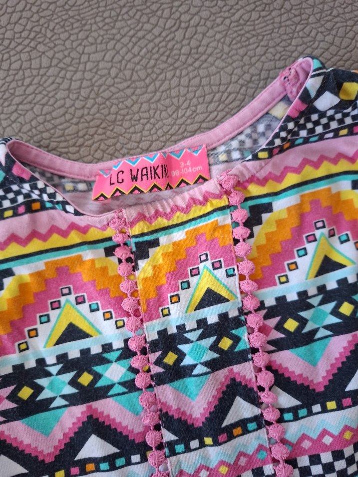 Lc Waikiki marka kız çocuk penye elbise - Görsel 3