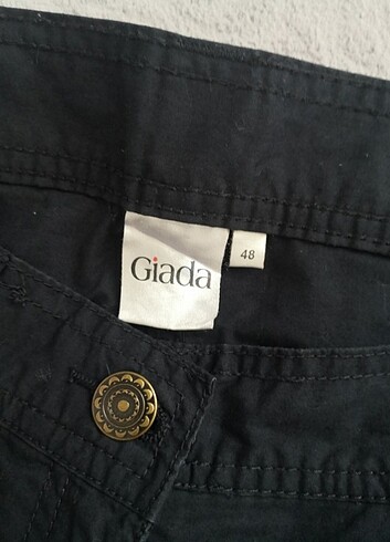 48 Beden siyah Renk Bermuda pantalon