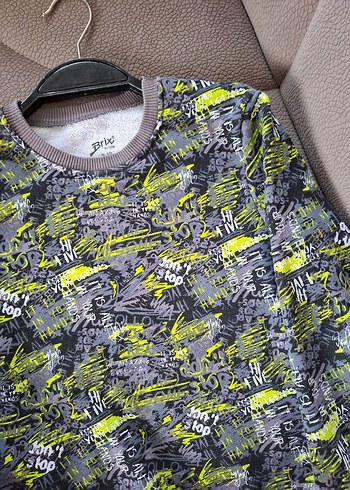 Erkek Çocuk Gri Batik Desenli Sweatshirt - Görsel 3