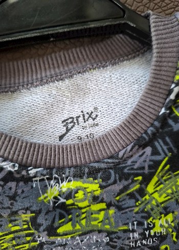 Erkek Çocuk Gri Batik Desenli Sweatshirt - Görsel 2