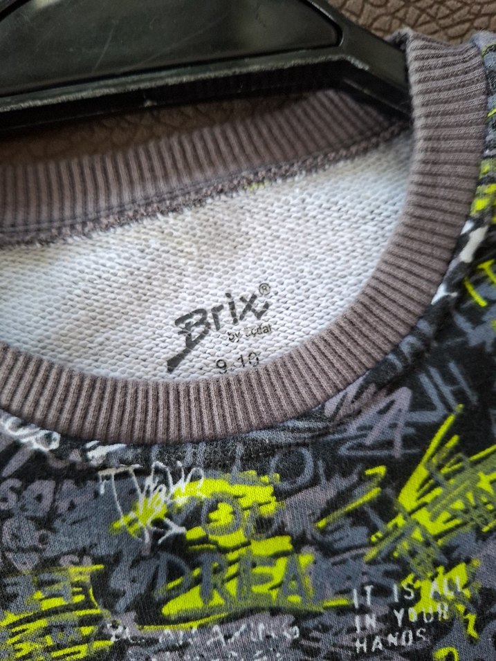 Erkek Çocuk Gri Batik Desenli Sweatshirt - Görsel 2