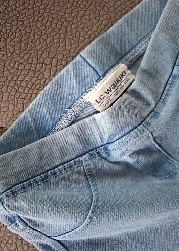 Lc Waikiki marka Kız Çocuk Mavi Dar Kesim kot kumaş Pantolon - Görsel 3