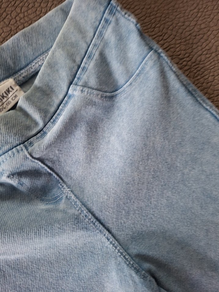 Lc Waikiki marka Kız Çocuk Mavi Dar Kesim kot kumaş Pantolon - Görsel 4