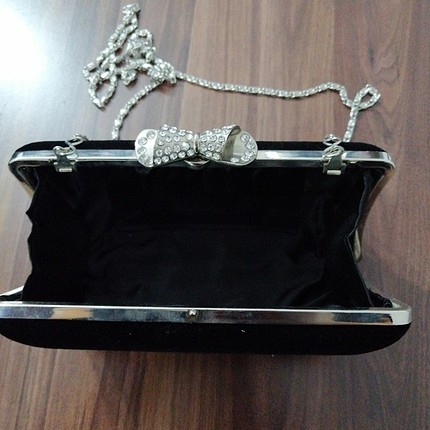 Siyah kadife gece çantası #clutch #portföy #abiyeçanta