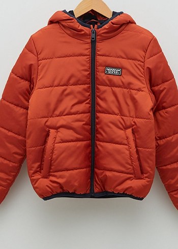 Erkek Çocuk Turuncu Fermuarlı Mont - Görsel 4