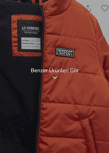 Erkek Çocuk Turuncu Fermuarlı Mont - Görsel 7