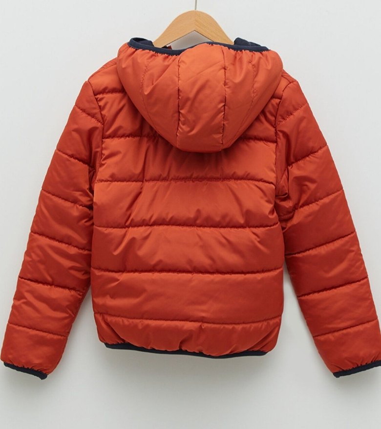 Erkek Çocuk Turuncu Fermuarlı Mont - Görsel 5