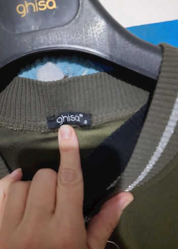 Ghisa Marka Kadın Haki Uzun Fermuarlı Oversize Kaban - Görsel 5