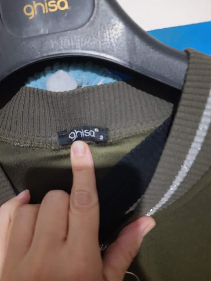 Ghisa Marka Kadın Haki Uzun Fermuarlı Oversize Kaban - Görsel 5