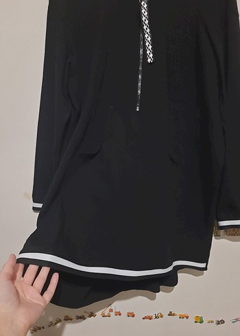 Kadın Siyah Uzun Kollu Fermuarlı Tunik - Görsel 5