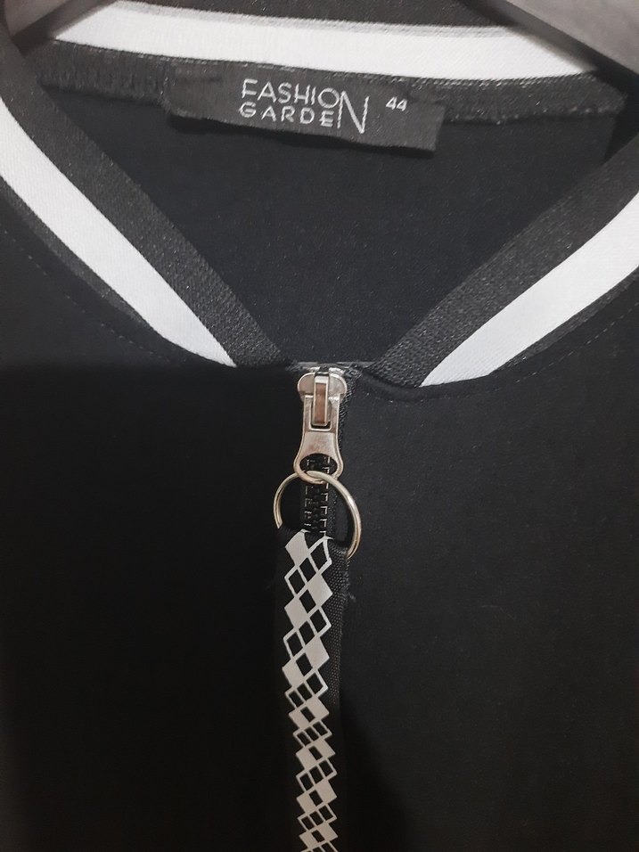 Kadın Siyah Uzun Kollu Fermuarlı Tunik - Görsel 3