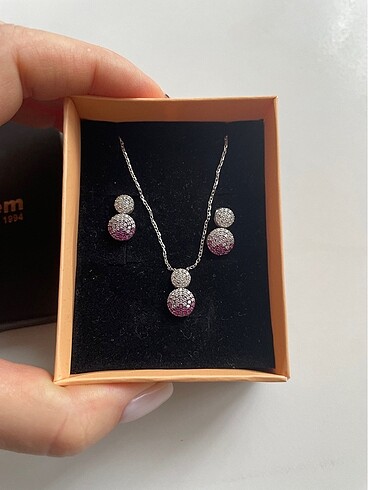 Beden 925 ayar degradeli set