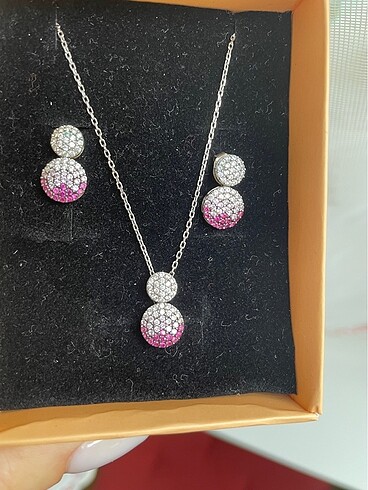 Sterling silver 925 ayar degradeli set