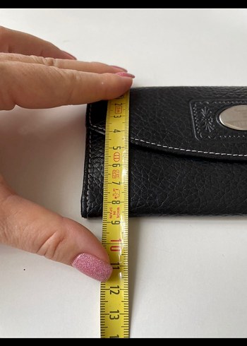 Klasik Siyah Deri Kadın Portföy Cüzdan - Görsel 4