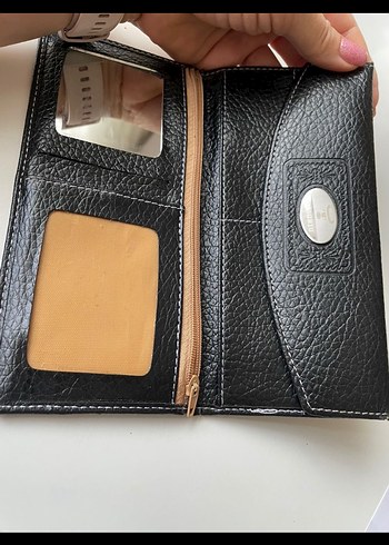 Klasik Siyah Deri Kadın Portföy Cüzdan - Görsel 3