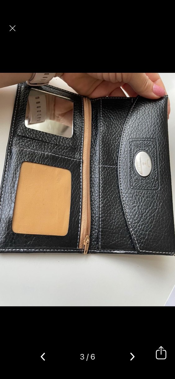 Klasik Siyah Deri Kadın Portföy Cüzdan - Görsel 3