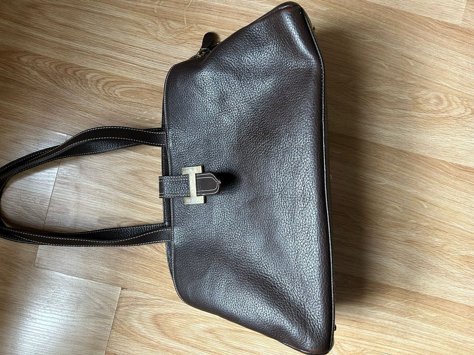 Hermes Kahverengi Deri Tokalı Kadın Çanta - Görsel 5