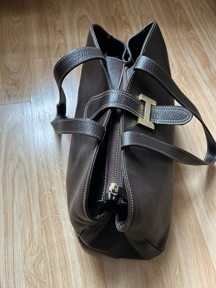 Hermes Kahverengi Deri Tokalı Kadın Çanta - Görsel 2