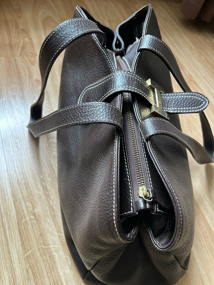 Hermes Kahverengi Deri Tokalı Kadın Çanta - Görsel 3