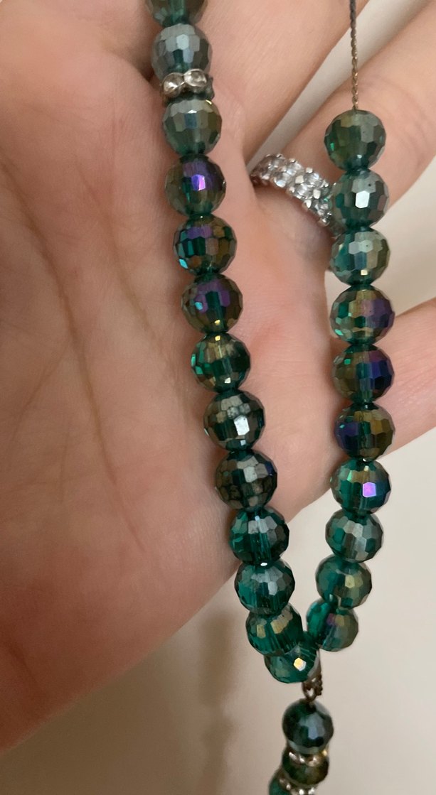 Koyu Turkuaz Bohem Erkek Tesbih - Görsel 3