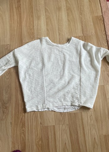 Kadın Gri Keten Salaş Uzun Kollu Kazak - Görsel 2