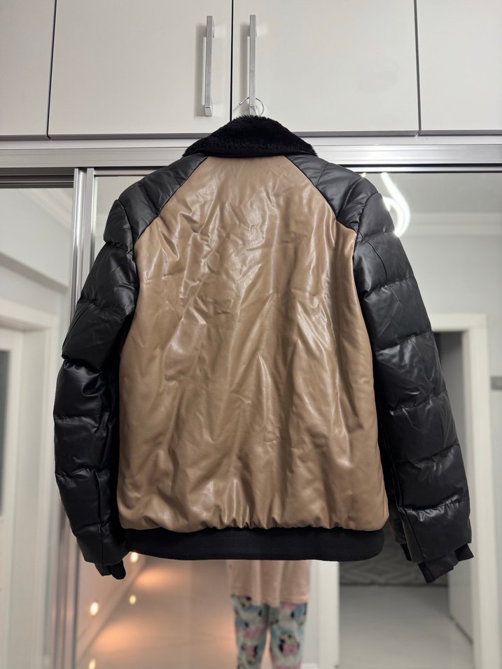 Kahverengi Deri Kürklü Erkek Ceket - Görsel 5