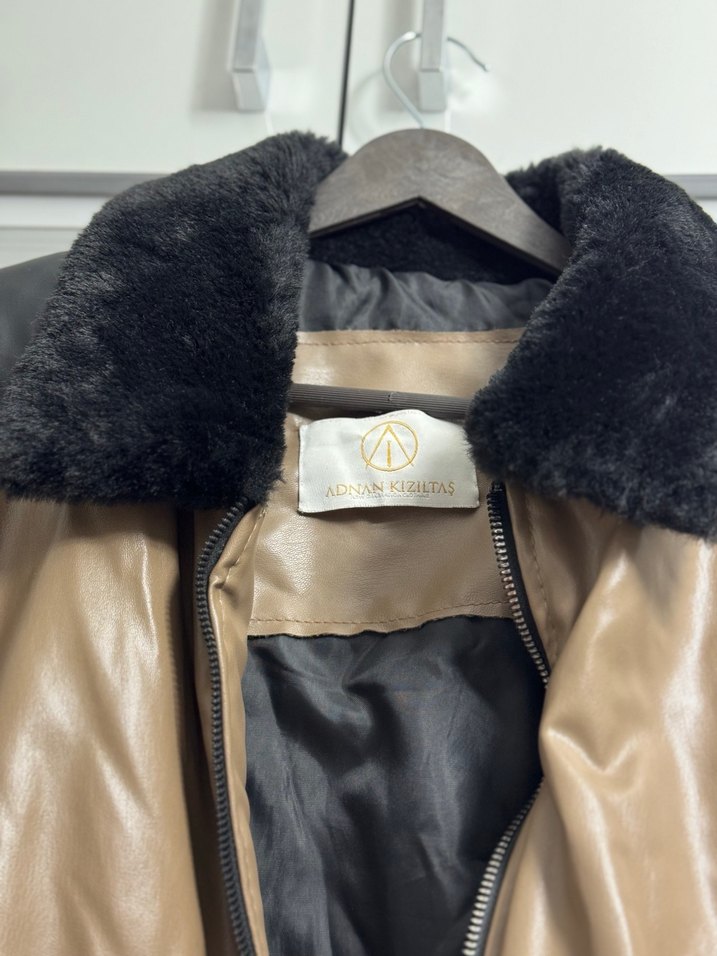 Kahverengi Deri Kürklü Erkek Ceket - Görsel 4