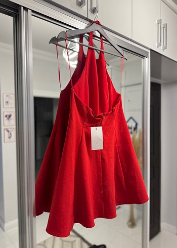 Kırmızı Zara Elbise - Görsel 3