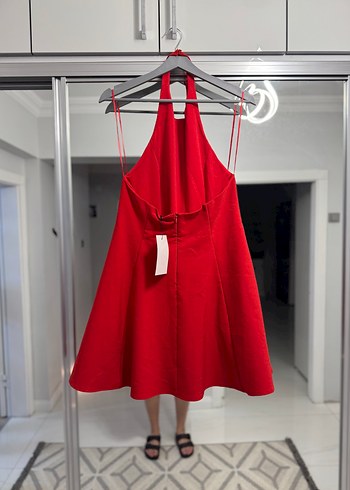 Kırmızı Zara Elbise - Görsel 5