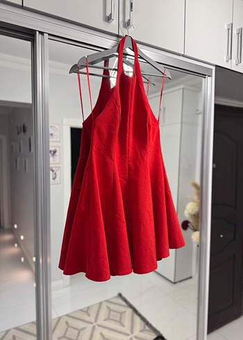 Kırmızı Zara Elbise - Görsel 7