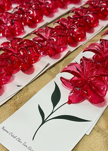 Kırmızı lotus toka - Görsel 4