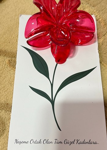 Kırmızı lotus toka - Görsel 2