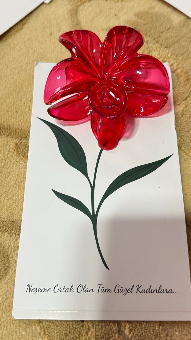 Kırmızı lotus toka - Görsel 2