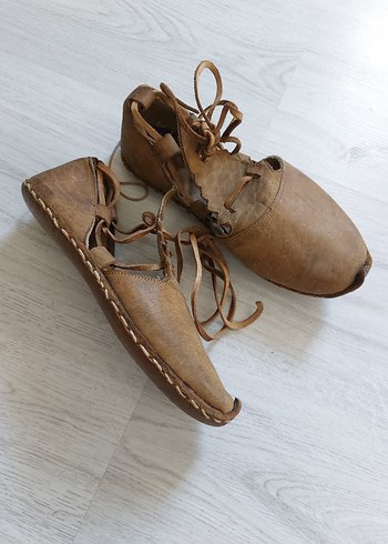 antik deri çarık - Görsel 8