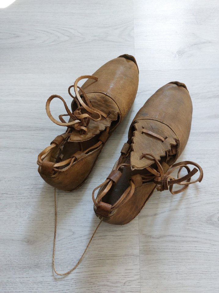 antik deri çarık - Görsel 2