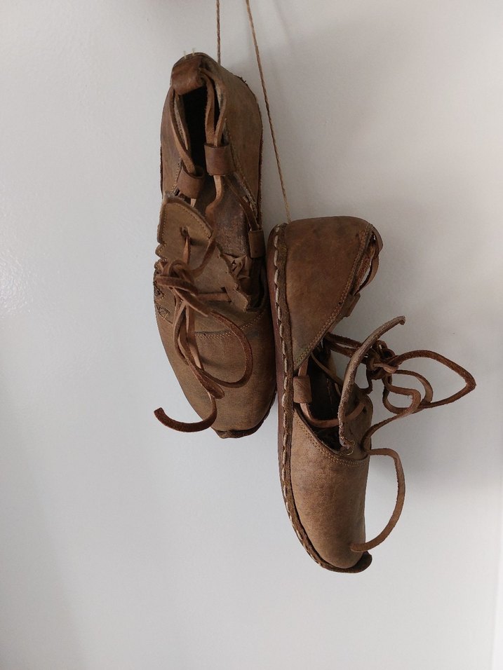 antik deri çarık - Görsel 3