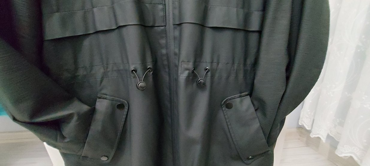 Siyah Kadın Yağmurluk - Görsel 2