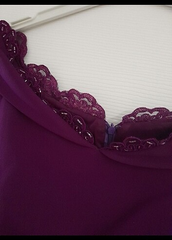 xs Beden mor Renk Abiye elbise