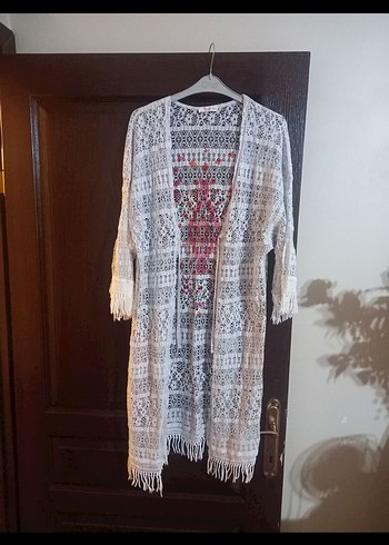 İşlemeli Uzun Kollu Bohem Hırka