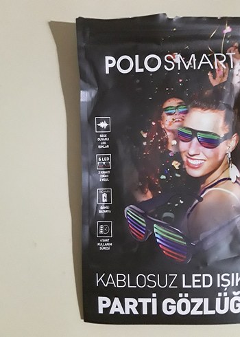 Apple Watch Polosmart Kablosuz LED Işıklı Parti Gözlüğü