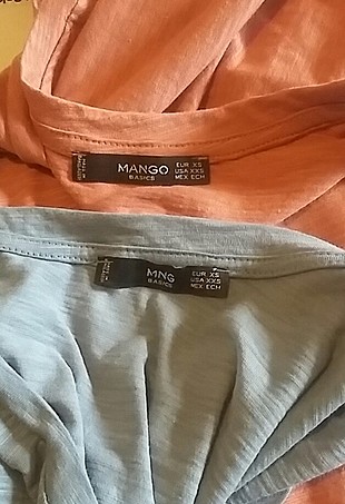 s Beden Mango basic yaka t-shirtler