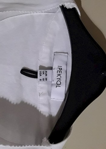 Beyaz Kadın Keten İpekyol Ceket - Görsel 3